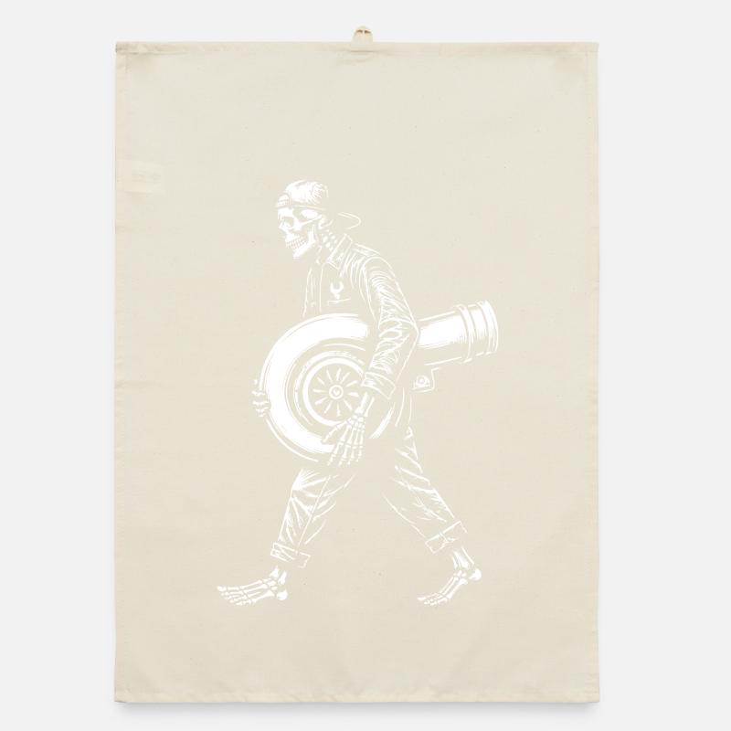 Turbolader Boost Skeleton Tuning Schrauber Organic Geschirrtuch