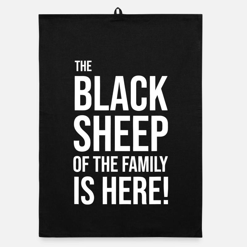 Bold Black Sheep Family Tee Organic Geschirrtuch