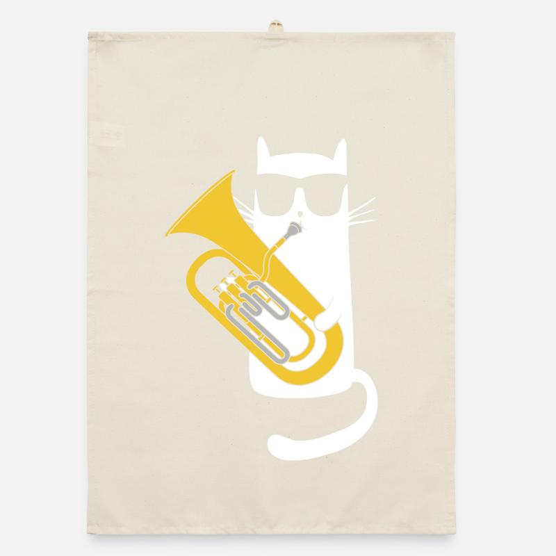 Cor baryton - Chat cool avec des lunettes de soleil Torchon bio