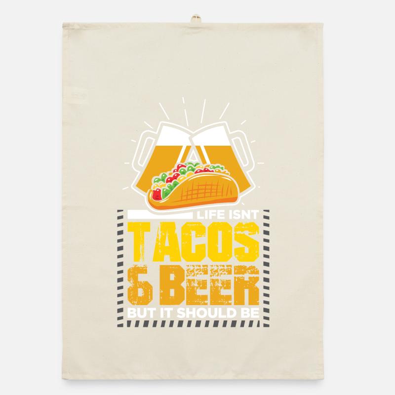 Taco Bier Biertrinker Bierliebhaber Organic Geschirrtuch