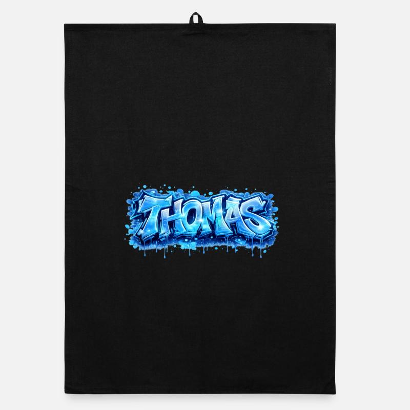 Graffiti Thomas Name Geschenk Ideal Druckbar Organic Geschirrtuch