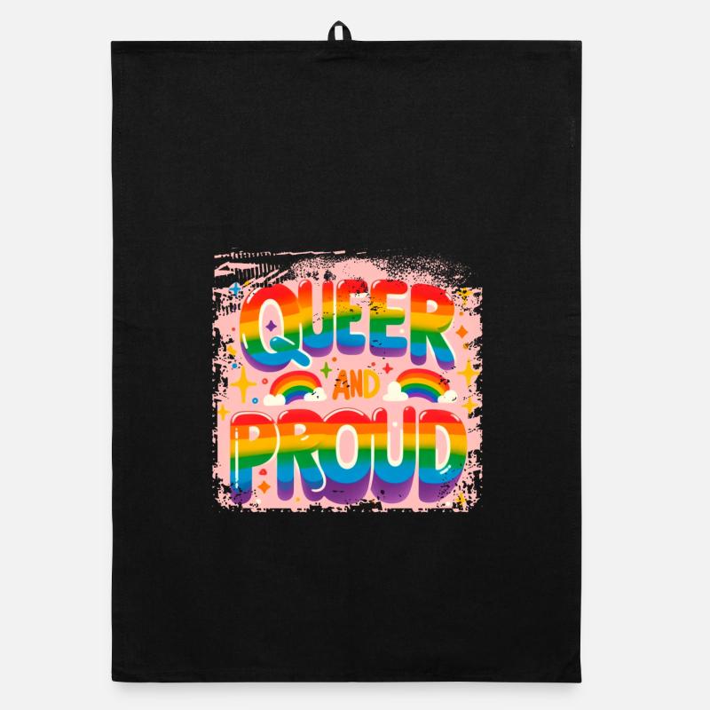 Queer and proud Organic dish towel