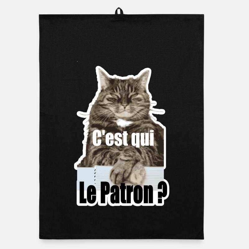 C'est qui le patron - Torchon bio - noir