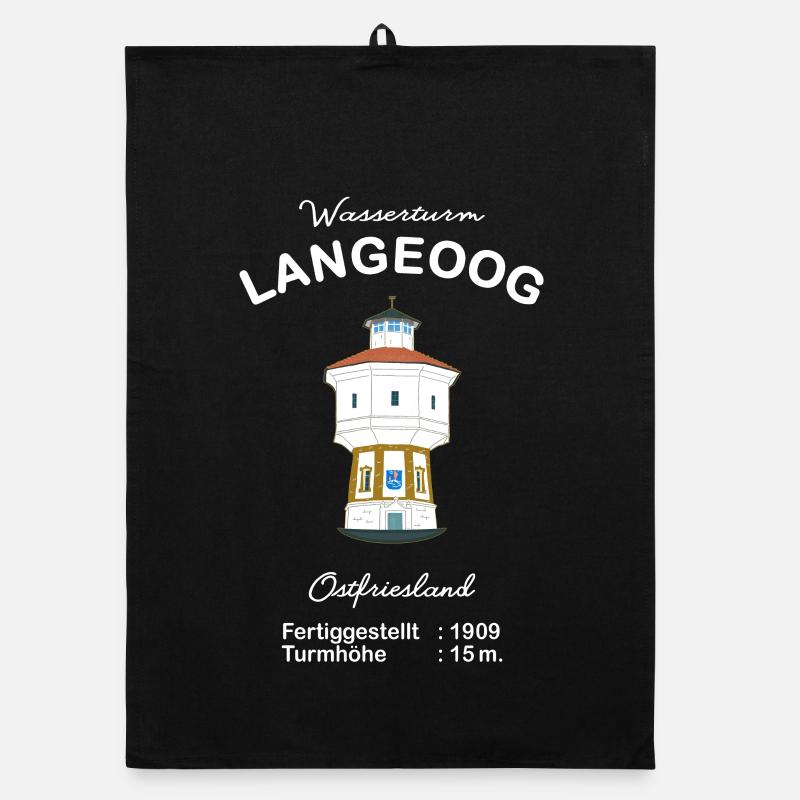 Langeoog Island, Water Tower, Landmark Organic dish towel