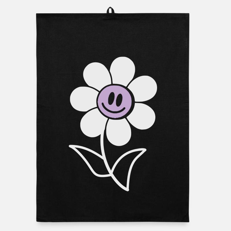 Smiling flower Organic dish towel
