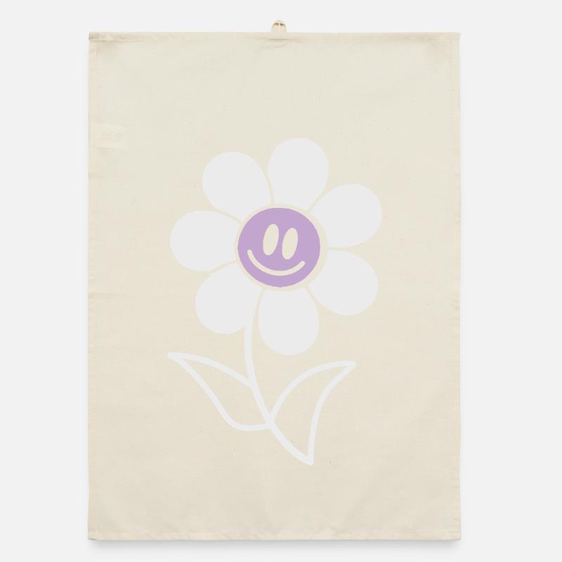 Smiling flower Organic dish towel