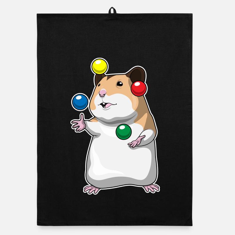 Hamster Jongleur Jonglieren Organic Geschirrtuch