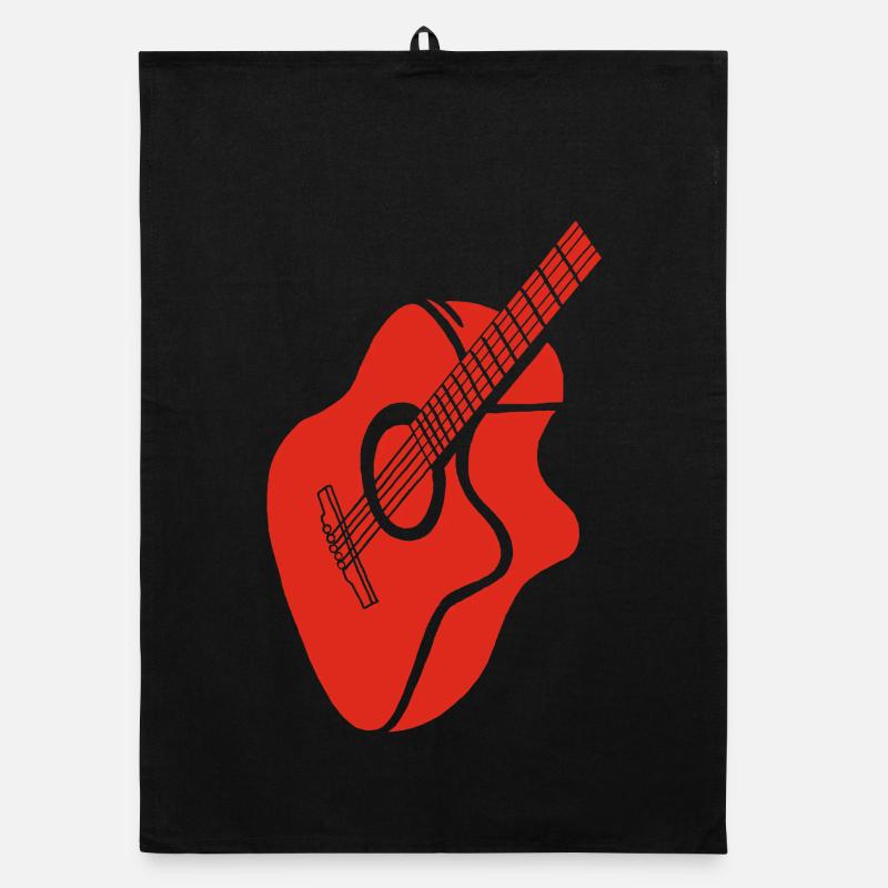 guitare rouge Torchon bio