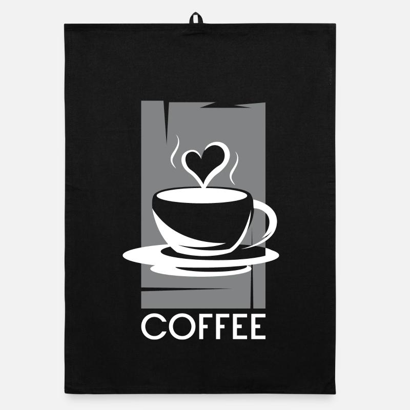 Cafe Coffee Symbol Illustration Logo Bar Graphic Organic dish towel