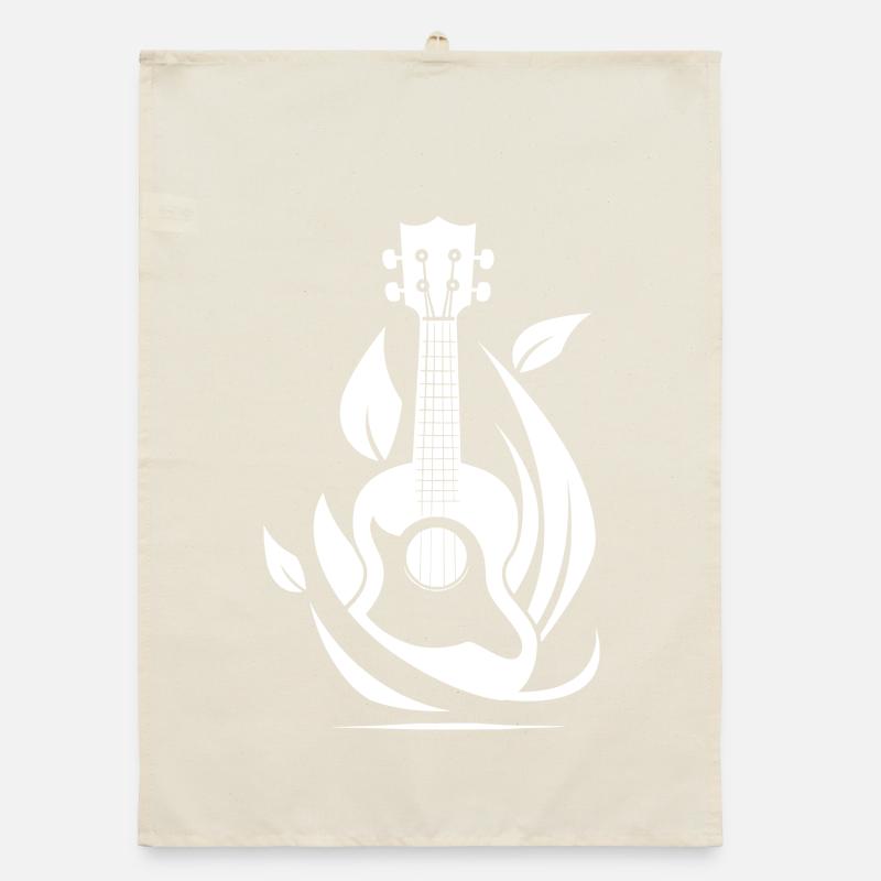 Ukulele Graphics Organic dish towel