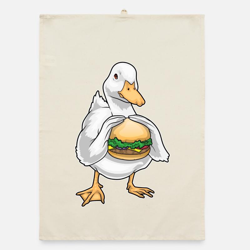Ente Cheeseburger Organic Geschirrtuch