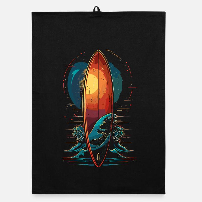 Surfboard Organic dish towel