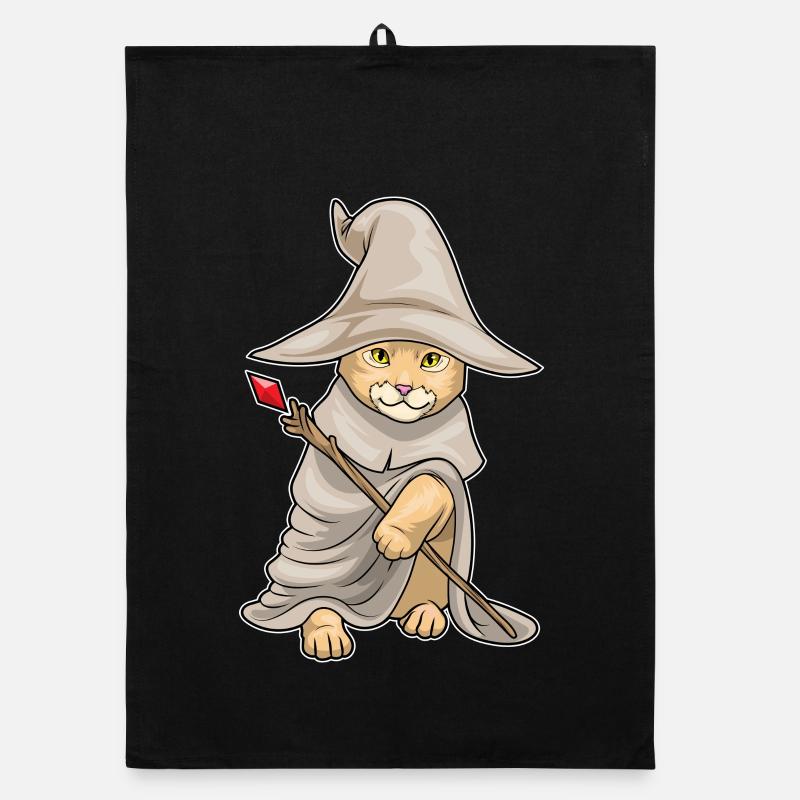 Baguette de sorcier chat orange Torchon bio