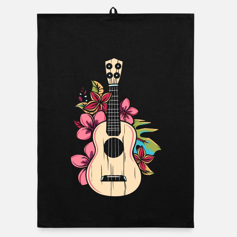 Ukulele Cartoon Organic Geschirrtuch