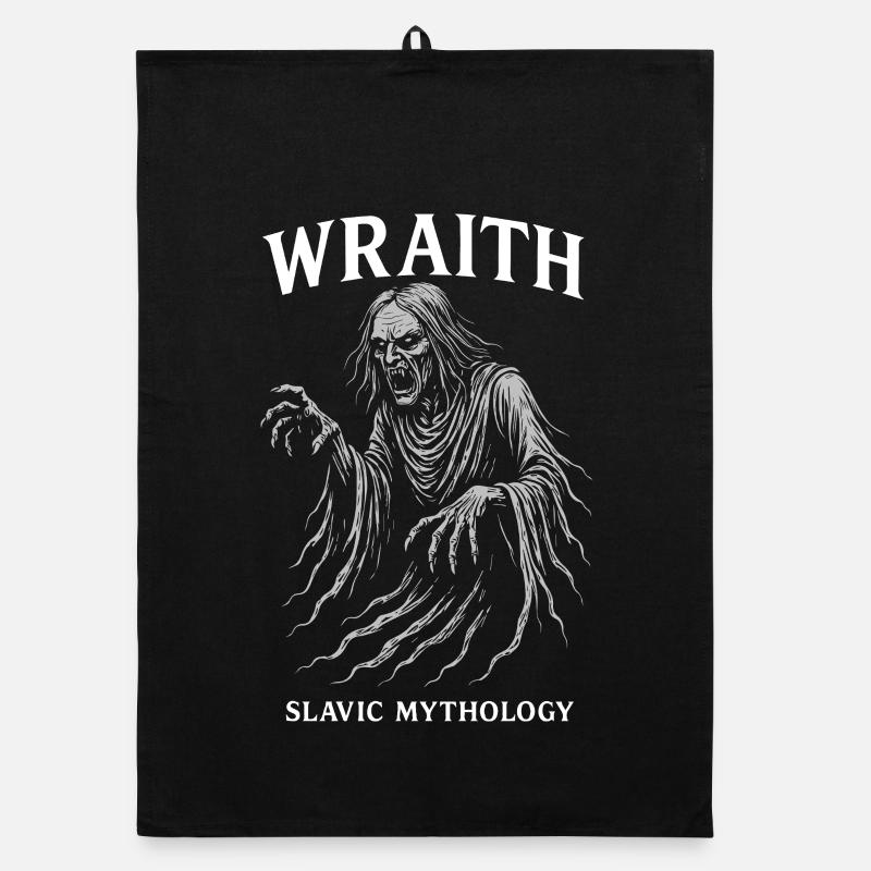 Wraith Slavic Mythology Illustration Organic dish towel