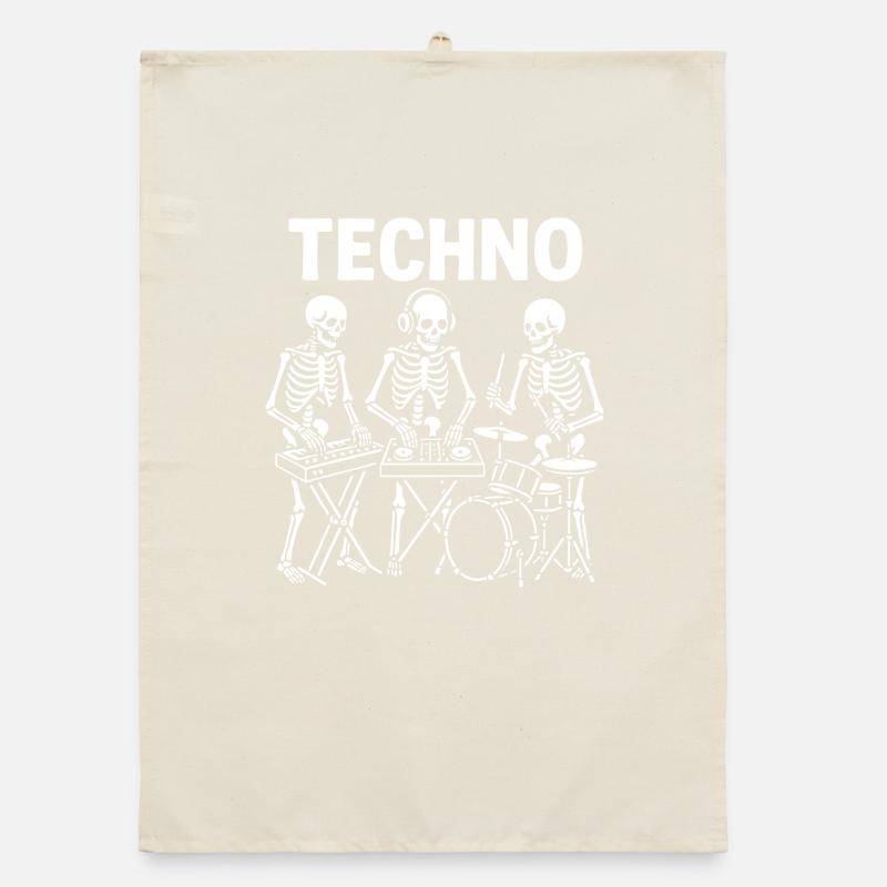 Electro Skeletons Performing Live Organic dish towel