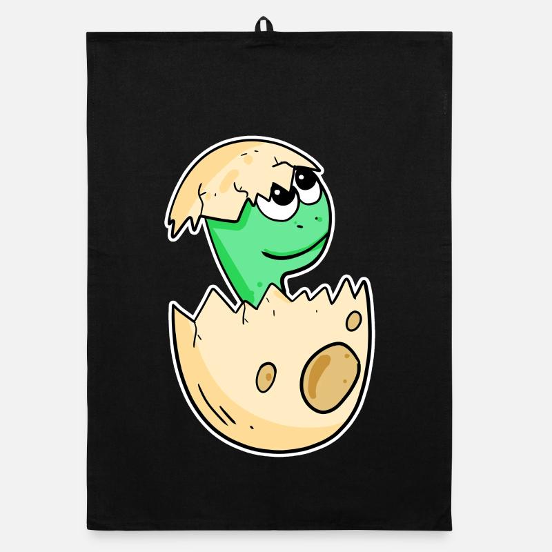 Baby dinosaur in egg Organic dish towel