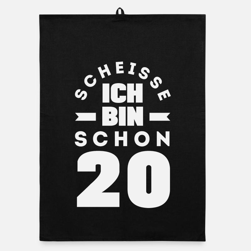 Funny 20th Birthday Gift Organic dish towel