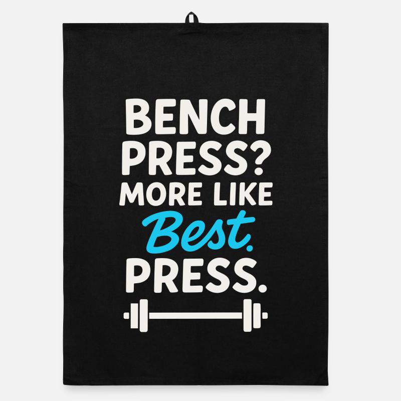 Drôle de développé couché Meme Spot Me Bro Powerlifting Torchon bio