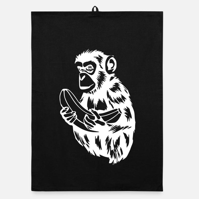 Monkey with Banana T-shirt Gift Organic dish towel