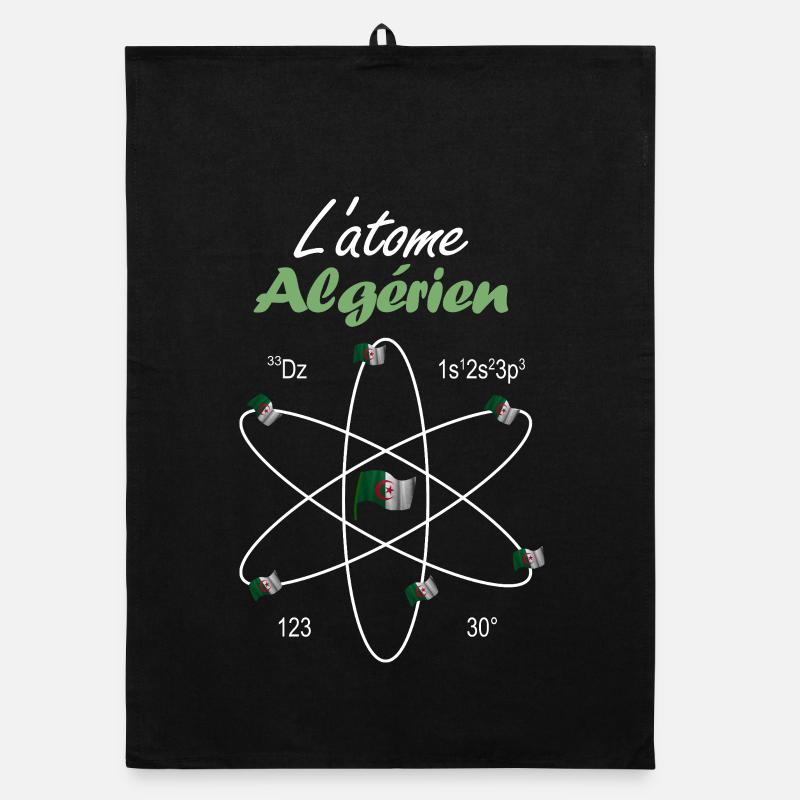 The Algerian Atom Flag Algeria Science Organic dish towel