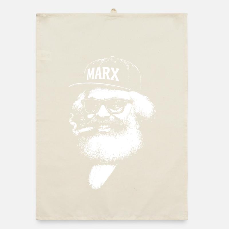 Karl Marx Pop-Ikone Organic Geschirrtuch