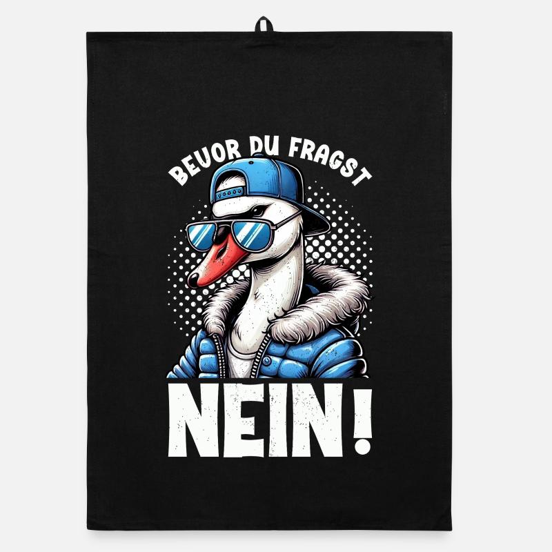 Avant que tu ne demandes, pas de cygne. Mauvaise humeur. Torchon bio