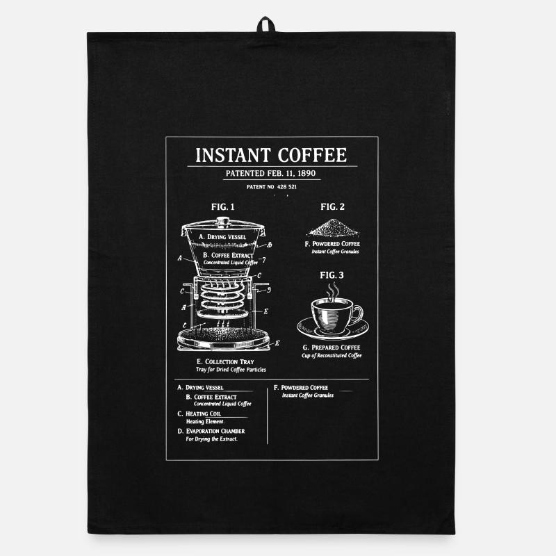 Illustration du plan de café instantané Torchon bio