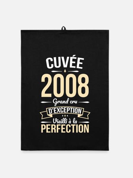 2008 – Aged to perfection - Organic dish towel - black - Front