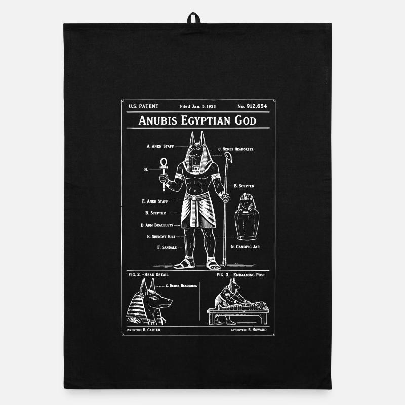 Anubis-Blaupausen-Ikonen-Tee Organic Geschirrtuch