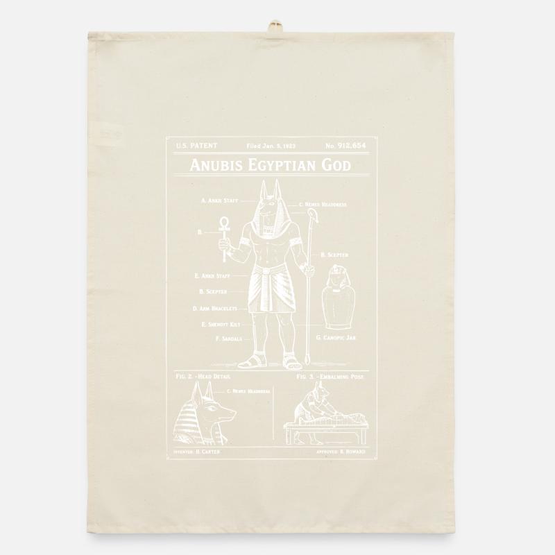 Anubis-Blaupausen-Ikonen-Tee Organic Geschirrtuch