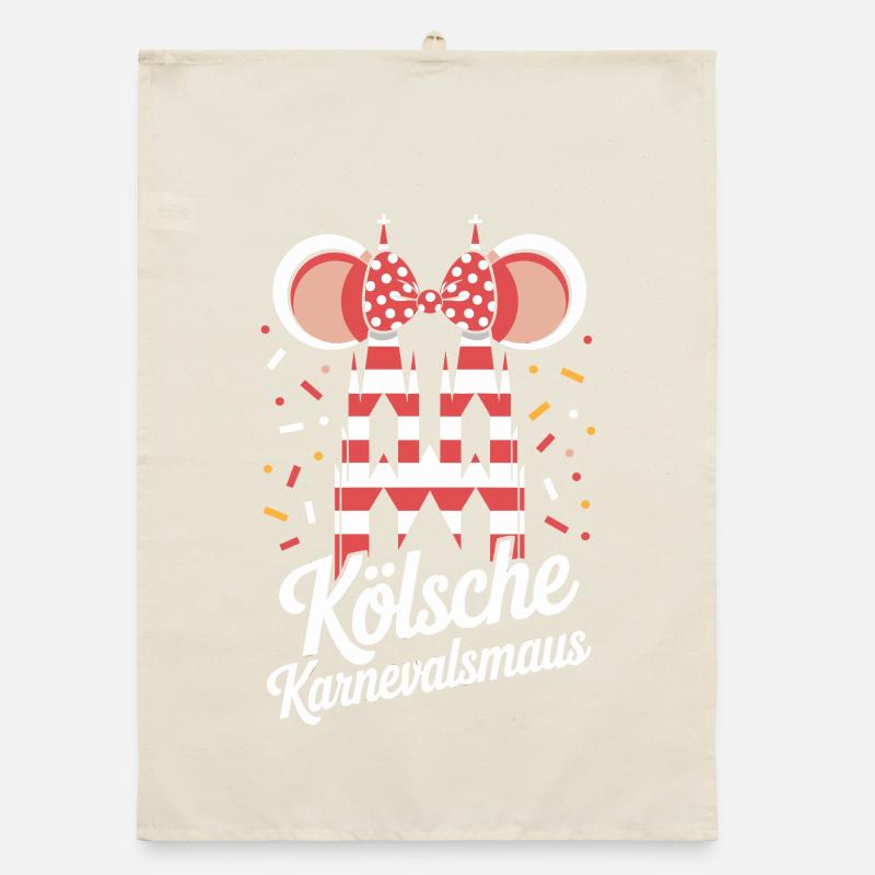 Kölsche Karnevalsmaus Karneval Köln Kölner Maus Organic Geschirrtuch