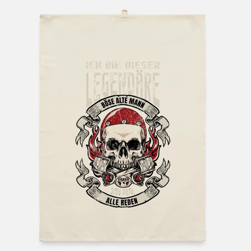 Ich bin der Legändere Böse alte Mann Organic Geschirrtuch