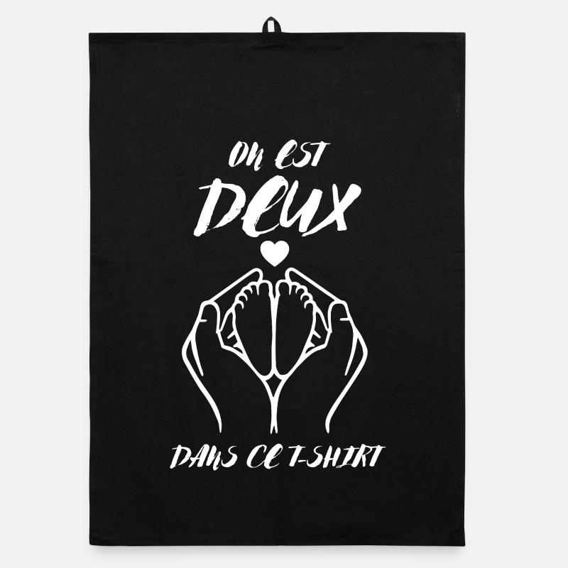 Annonce De Grossesse on Est Deux dans Ce Tee Torchon bio