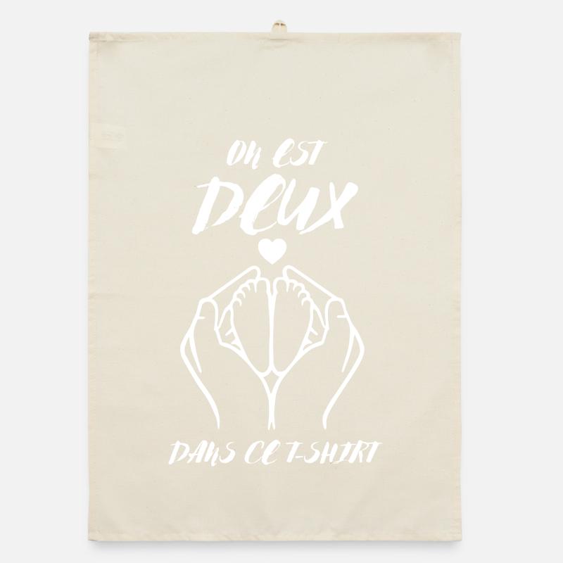 Annonce De Grossesse on Est Deux dans Ce Tee Torchon bio