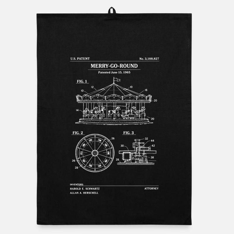 Plan de carrousel : Brevet vintage Torchon bio
