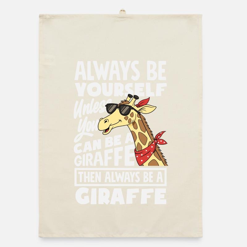 Sei immer du selbst außer du bist Giraffe Organic Geschirrtuch