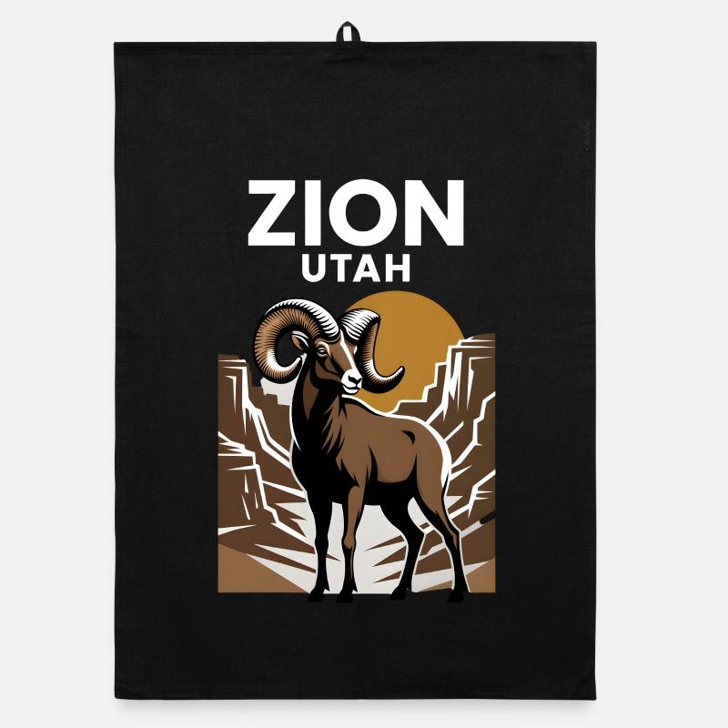 Coucher de soleil Zion Utah Torchon bio
