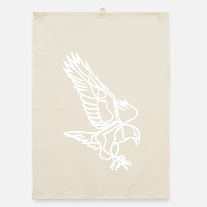 Aigle blanc en vol Torchon bio