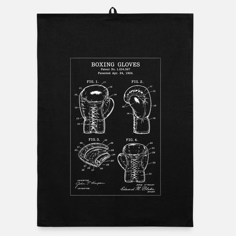 Art breveté des gants de boxe Blueprint Torchon bio