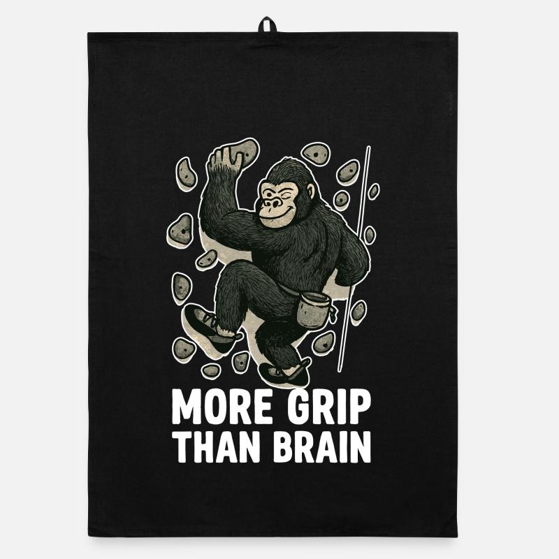 More Grip Than Brain – Gorilla bouldering Organic dish towel