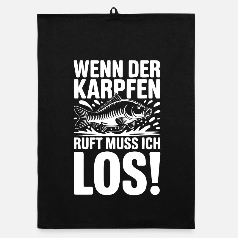 Wenn der Karpfen ruft Organic Geschirrtuch