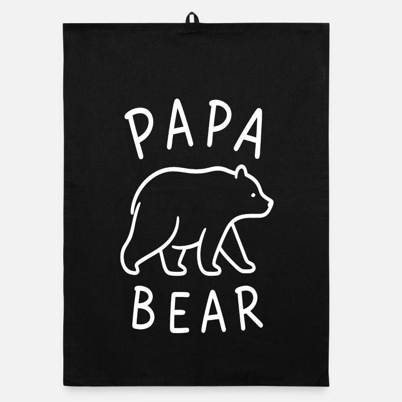 Motif du Papa Ours Torchon bio