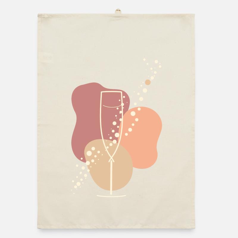 Sparkling wine lover Sparkling Aura Organic dish towel