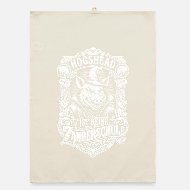 whisky-merch-hogshead-ist-keine-zauberschule Organic Geschirrtuch