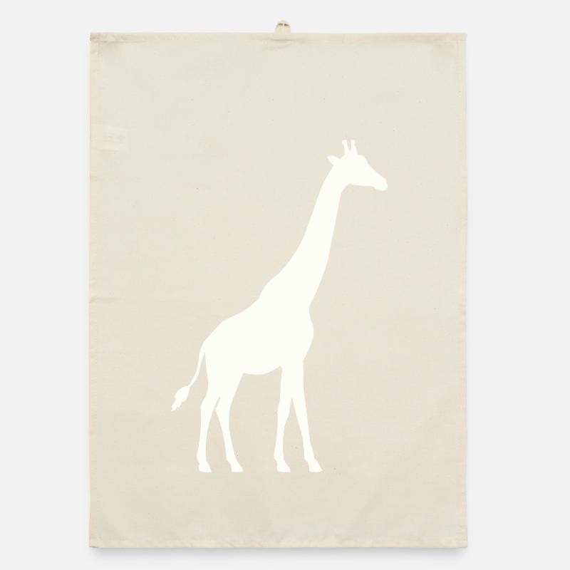 Silhouette de girafe Torchon bio