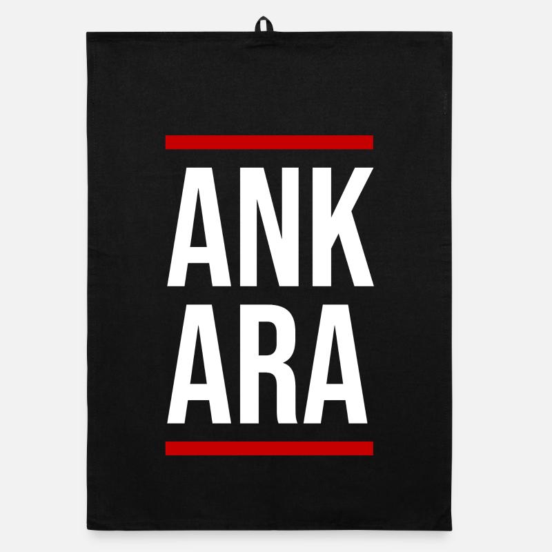 Ankara Fettblocktypografie Organic Geschirrtuch
