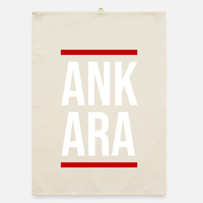 Ankara Fettblocktypografie Organic Geschirrtuch