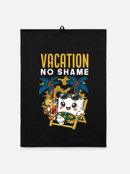Boarding planes funny - Organic dish towel - black - Front