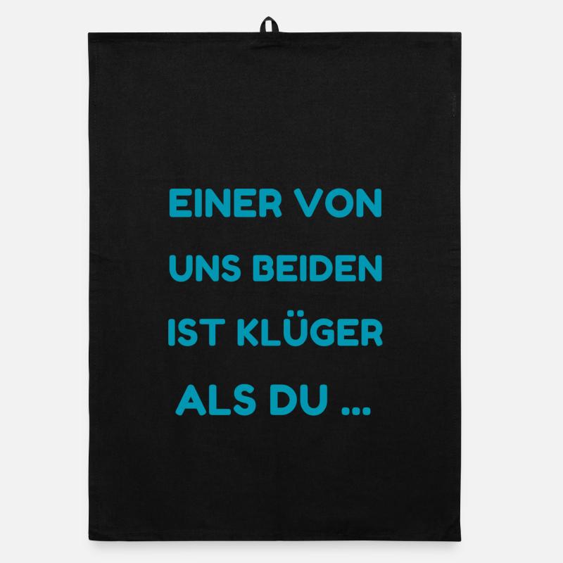 Einer Von Uns Beiden Ist Klüger Organic Geschirrtuch